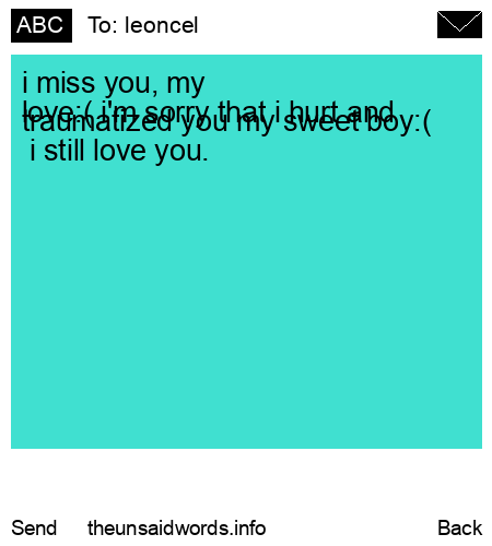 unsent message to leoncel
