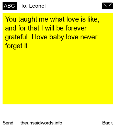 unsent message to Leonel
