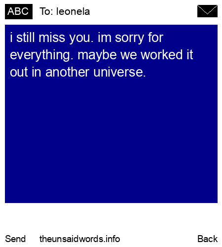 unsent message to leonela