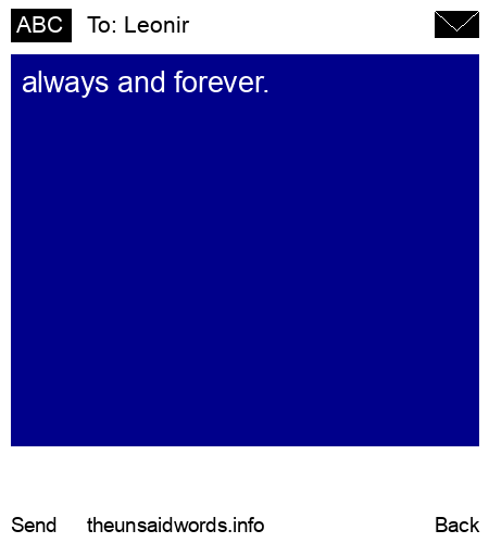 unsent message to Leonir