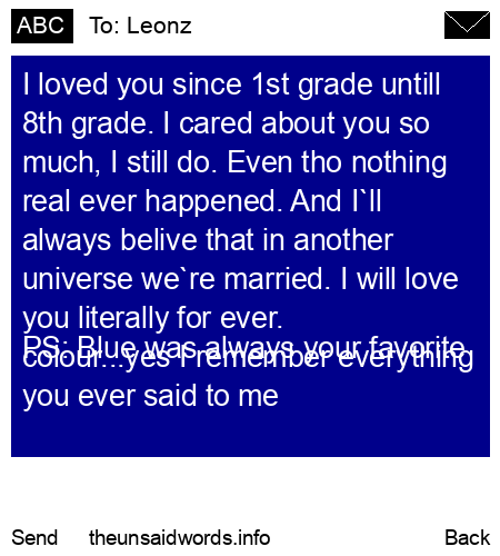 unsent message to Leonz