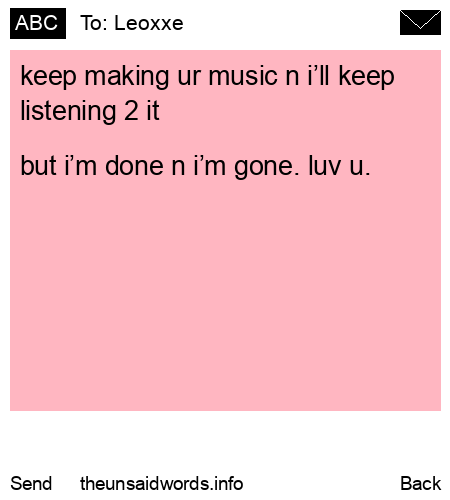 unsent message to Leoxxe
