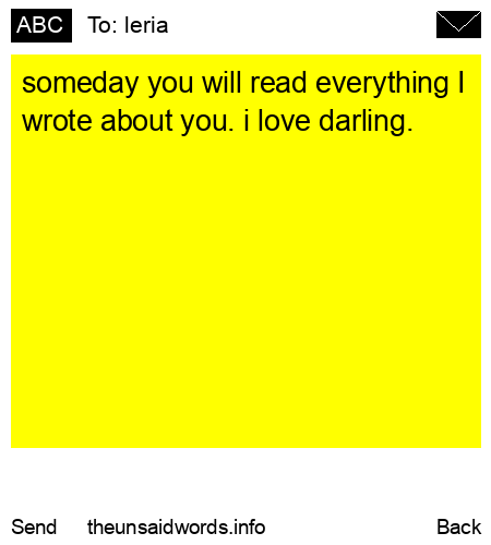 unsent message to leria