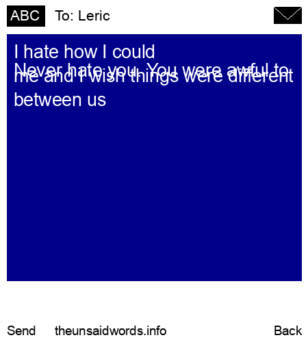 unsent message to Leric