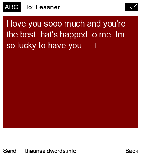 unsent message to Lessner