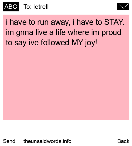 unsent message to letrell