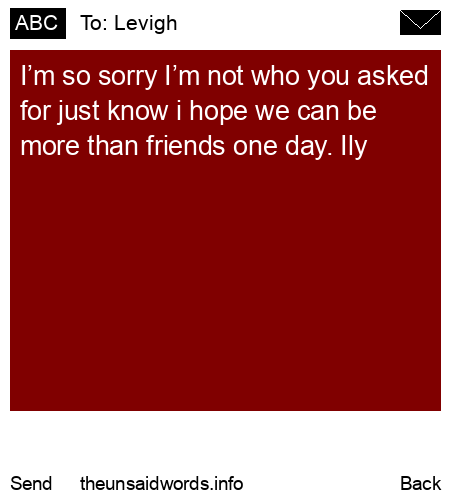 unsent message to Levigh
