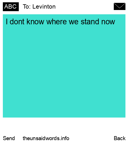 unsent message to Levinton