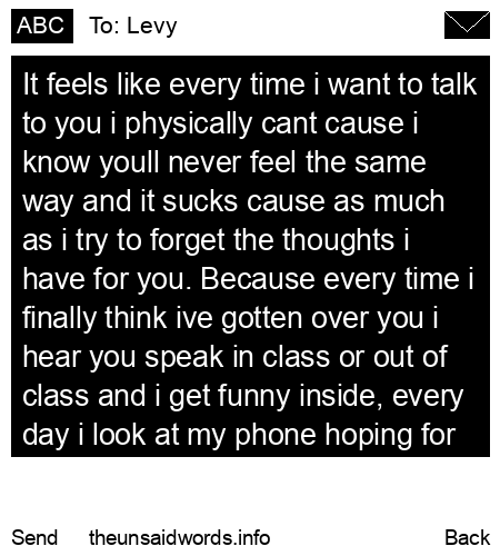 unsent message to Levy