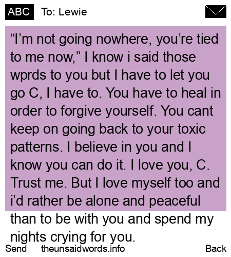 unsent message to Lewie