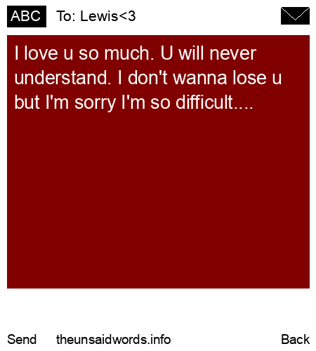 unsent message to Lewis<3
