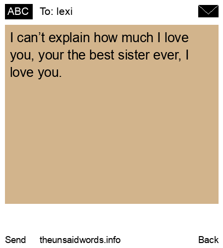 unsent message to lexi