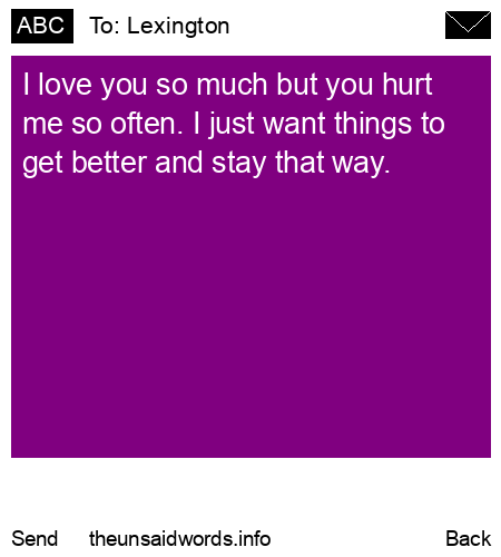 unsent message to Lexington 