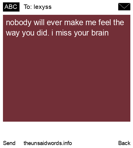 unsent message to lexyss