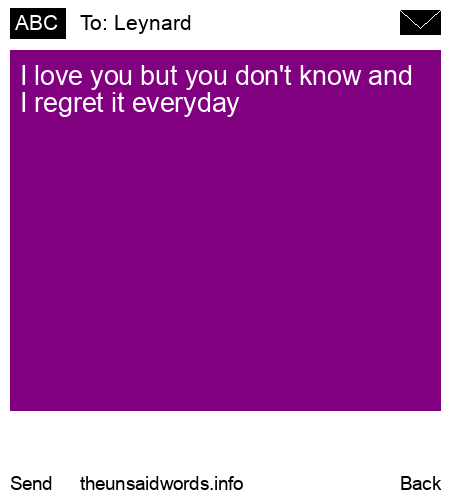 unsent message to Leynard