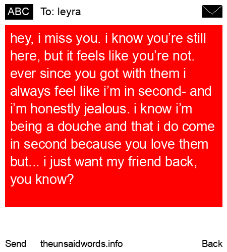 unsent message to leyra