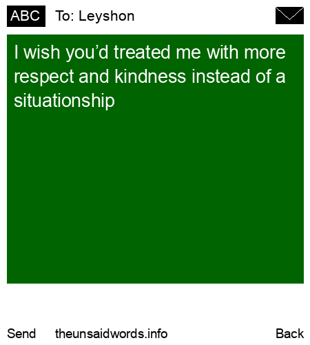 unsent message to Leyshon