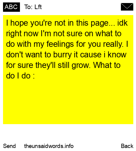 unsent message to Lft