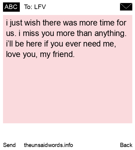 unsent message to LFV