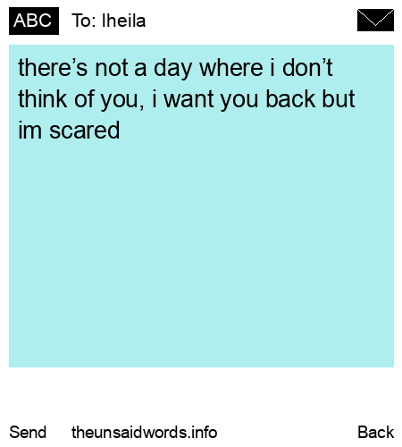 unsent message to lheila