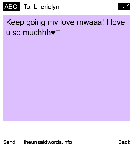 unsent message to Lherielyn