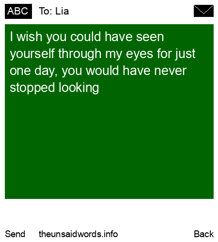 unsent message to Lia
