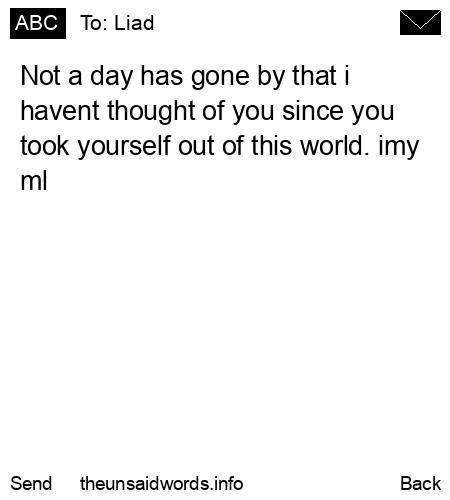 unsent message to Liad