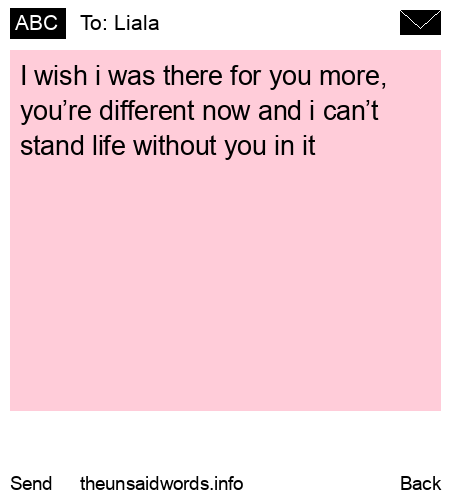 unsent message to Liala