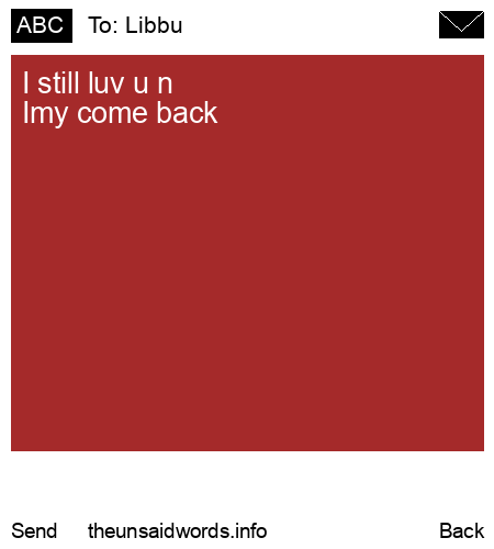 unsent message to Libbu