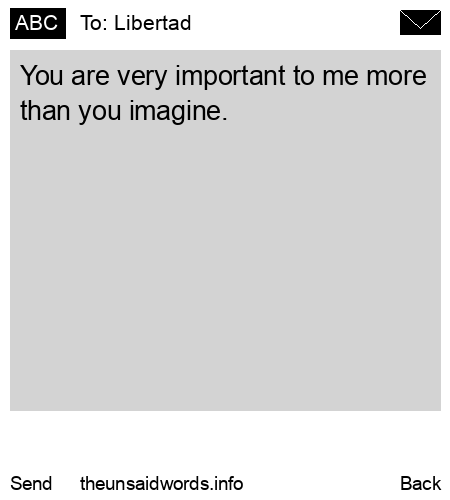 unsent message to Libertad