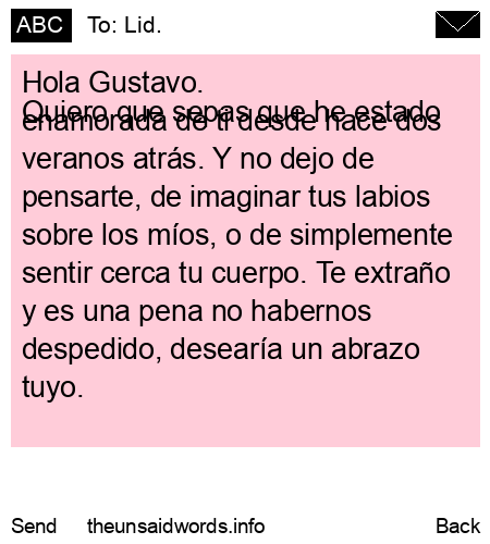 unsent message to Lid.