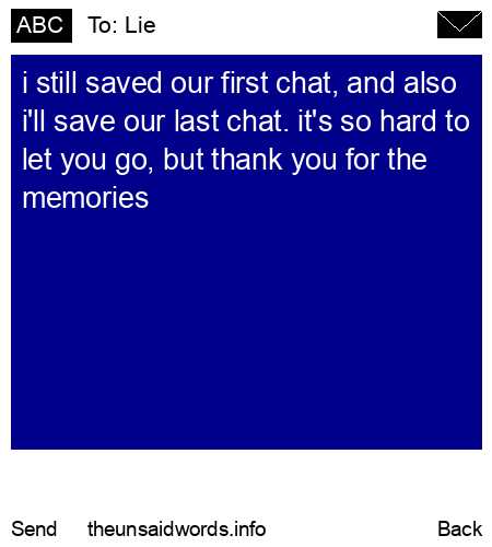 unsent message to Lie