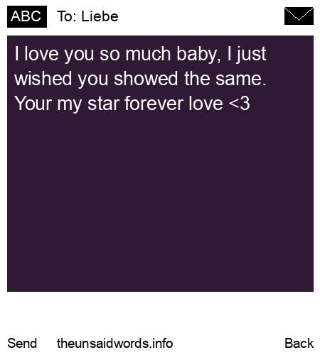 unsent message to Liebe