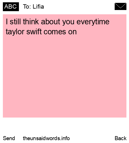 unsent message to Lifia