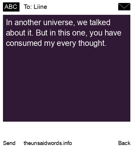 unsent message to Liine