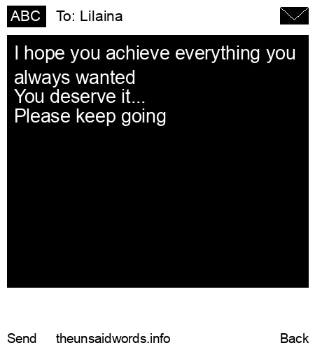 unsent message to Lilaina