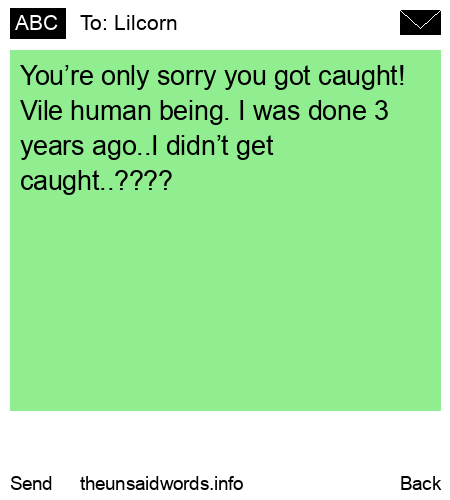 unsent message to Lilcorn