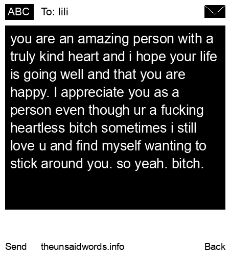 unsent message to lili