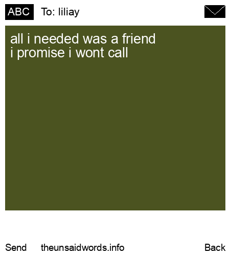 unsent message to liliay