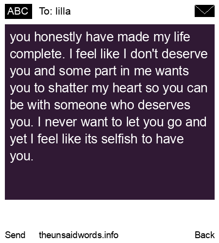 unsent message to lilla