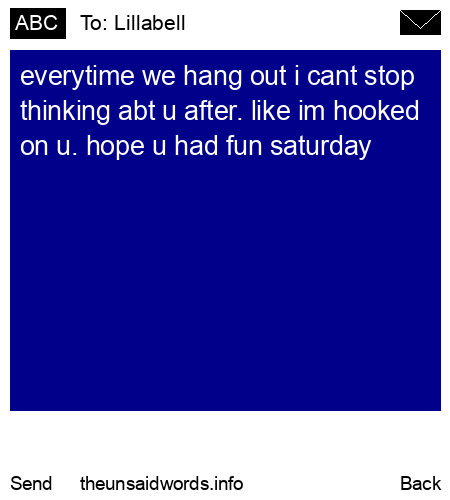 unsent message to Lillabell