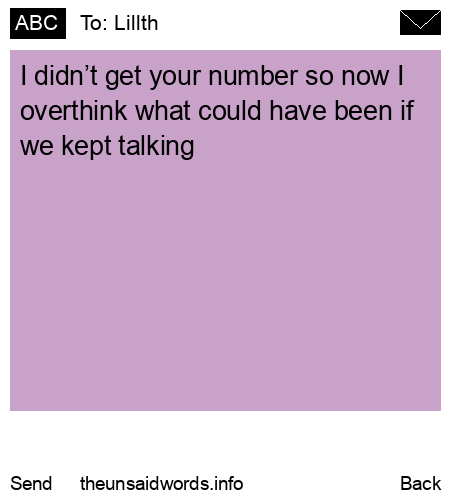 unsent message to Lillth