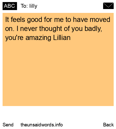 unsent message to lilly