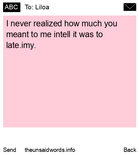 unsent message to Liloa