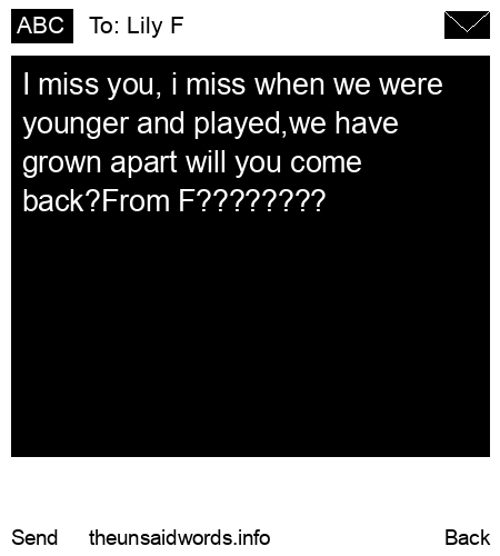 unsent message to Lily F