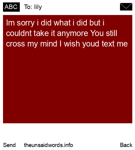 unsent message to lily
