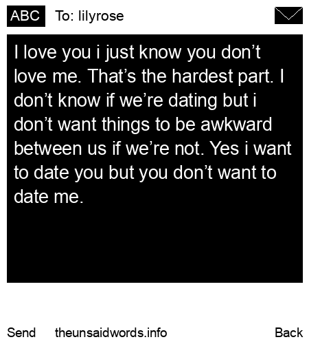 unsent message to lilyrose