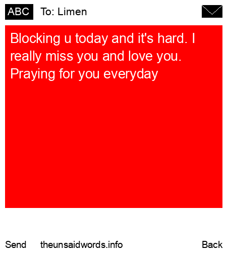 unsent message to Limen