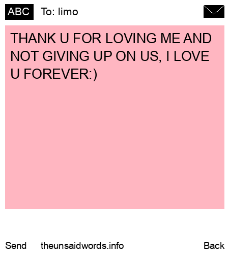 unsent message to limo