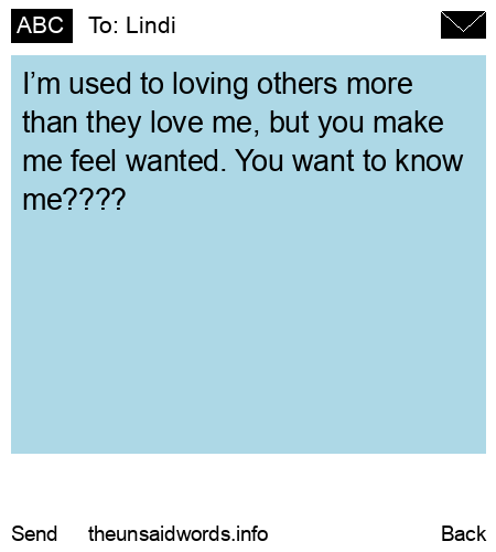 unsent message to Lindi